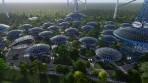 Bürger-Energiepark Wassernebel gekühlt. Effektiver Hitzeschutz.